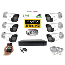 Monitorrs Security - IP kamerarendszer 6 kamerával 4 Mpix - 6024K6 megfigyelő kamera
