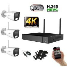 Monitorrs Security - Wifi IP 4K kamerarendszer 3 kamerával 8 Mpix. - 6125k3 megfigyelő kamera