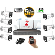  Monitorrs Security - Wifi IP kamerarendszer 7 kamerával 5 Mpix - 6121K7 megfigyelő kamera