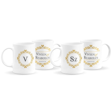 Monogramos páros bögre 5 bögrék, csészék