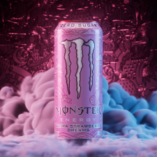 Monster Strawberry Dreams eper ízű cukormentes energiaital 473ml energiaital