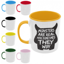 Monsters are real - Színes Bögre bögrék, csészék