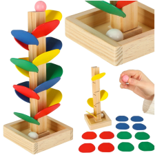Montessori fa gurítópálya építőjáték barkácsolás, építés