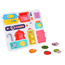  Montessori konyhai fejlesztőtábla fény- és hanghatásokkal fajáték