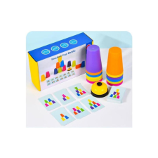 Montessori Toys Stack Cup játék kártyával társasjáték