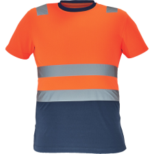  MONZON Hi-Vis póló narancs-navy 3XL láthatósági ruházat