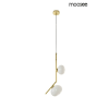 Moosee MOOSEE Rugia Arany Függőlámpa Tejüveg Gömbbúrákkal