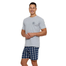 Moraj Lasse férfi pizsama, szürke, iránytűs XL férfi pizsama
