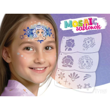  Mosaic Arcfestő Sablon - Jégkirálynő arcfesték