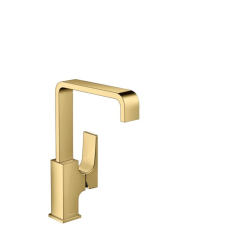 Mosdó csaptelep Hansgrohe Metropol clic-clac rendszerrel fényezett arany megjelenés 32511990 csaptelep