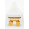  Moses Basket fonott függönyös kiságy Deluxe Bellamy - natúr + krémszínű ágynemű