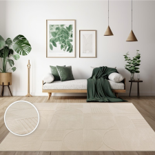 Mosható modern puha krém színű szőnyeg 160x230 cm lakástextília