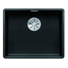  Mosogató Blanco SUBLINE 500 F InFino Silgranit fekete fogantyú nélkül mosogatótálca