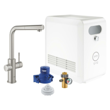 Mosogató csaptelep Grohe Blue Professional kihúzható zuhannyal supersteel 31326DC2 csaptelep