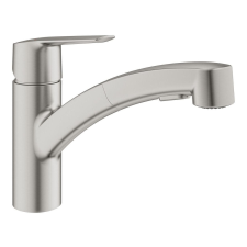 Mosogató csaptelep Grohe Start forgó karral, 2 áram supersteel 30531DC1 csaptelep