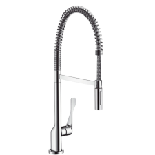 Mosogató csaptelep Hansgrohe Axor Citterio kihúzható zuhannyal rozsdamentes acél megjelenés 39840800 csaptelep