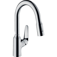 Mosogató csaptelep Hansgrohe Focus kihúzható zuhanyzóval króm 71862000 csaptelep