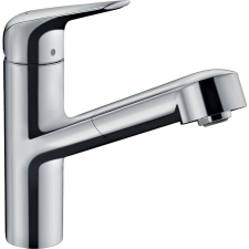 Mosogató csaptelep Hansgrohe Focus kihúzható zuhanyzóval króm 71865000 csaptelep