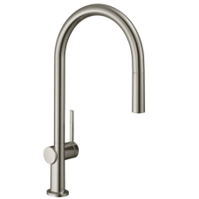 Mosogató csaptelep Hansgrohe Talis kihúzható zuhannyal rozsdamentes acél megjelenés 72802800 csaptelep