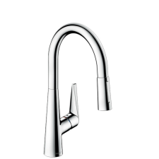 Mosogató csaptelep Hansgrohe Talis M51 kihúzható zuhannyal, 2 áram króm 72813000 csaptelep