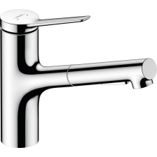 Mosogató csaptelep Hansgrohe Zesis M33 kihúzható zuhannyal, 2 áram króm 74820000 csaptelep