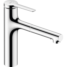 Mosogató csaptelep Hansgrohe Zesis M33 kihúzható zuhannyal, 2 áram króm 74822000 csaptelep