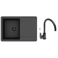  Mosogató SAT fekete SETSATSINK2 csaptelep