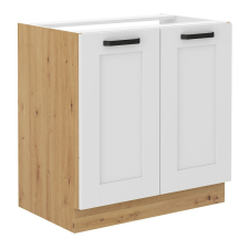  Mosogató szekrény, fehér/artisan tölgy, LULA 80 ZL 2F BB bútor