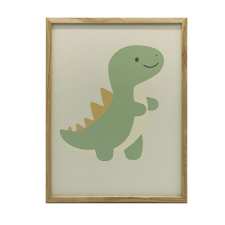 MOSOLYGÓ DINOSZAURUS FALI PLAKÁT 30x40 CM KERET NÉLKÜL, MATT grafika, keretezett kép