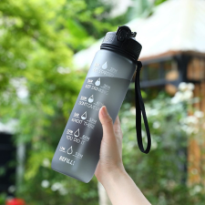Motivációs kulacs 1000 ml - szürke konyhai eszköz