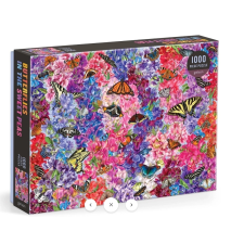 Motýl kirakójáték tarka virágokkal puzzle, kirakós