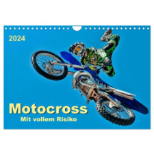  Motocross - mit vollem Risiko (Wandkalender 2024 DIN A4 quer), CALVENDO Monatskalender – Peter Roder naptár, kalendárium