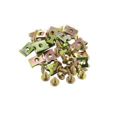 Motoforce Burkolat csavarok + kapcsok, spire kapcsokkal, M4x10 (20 db.), univerzális egyéb motorkerékpár alkatrész