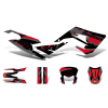 Motomotors Dekor / matricakészlet fekete-piros-szürke matt Derbi Senda 50 2018-.