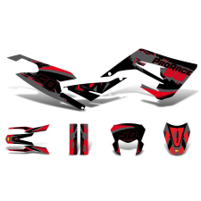 Motomotors Dekor / matricakészlet fekete-piros-szürke matt Derbi Senda 50 2018-. egyéb motorkerékpár alkatrész