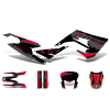 Motomotors Dekoráció / Matricakészlet fekete-vörös-szürke fényes Gilera RCR 50 2018-hez