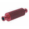 Motomotors Piros bordázott alumínium hűtőcső (17x12.5x133mm)