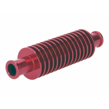 Motomotors Piros bordázott alumínium hűtőcső (17x12.5x133mm) egyéb motorkerékpár alkatrész