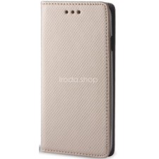  Motorola Moto G15, Oldalra nyíló tok, stand, Smart Magnet, arany tok és táska