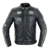  Motoros bőrkabát W-TEC Makso fekete felvarrókkal 4XL