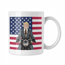 Motoros Donald Trump - Fehér Bögre bögrék, csészék