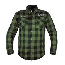  Motoros ing W-TEC Black Heart Rattlesneak zöld-fekete kockás 4XL motoros kabát
