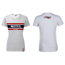  MOTUL Csíkos Póló férfiaknak - Női Fehér női póló