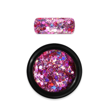  Moyra Holo glitter mix No.20 Sötét rózsaszín körömdíszítő