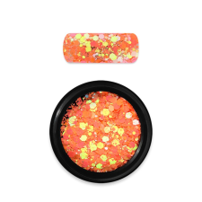 Moyra Holo glitter mix No.22 Chameleon light orange körömdíszítő