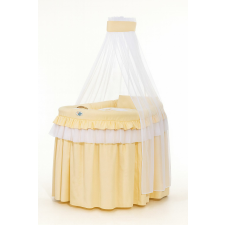  Mózeskosár fonott drapéria kiságy - Kis hercegnő barack babakocsi kiegészítő