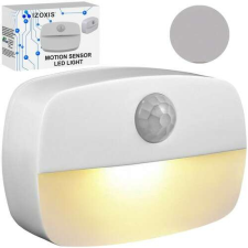 Mozgásérzékelő elemes éjjeli LED fény, fehér - 4,4x6,5x1,8cm éjjeli fény