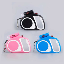  MPET flexi automata póráz,LED-es - Rózsaszín nyakörv, póráz, hám kutyáknak