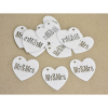  Mr &amp; Mrs fa szív fehér 12db/csomag