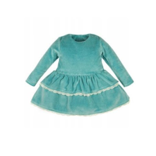 MROFI Bársony Ruha 80 - Menta/Fehér Csipke Széllel lányka ruha